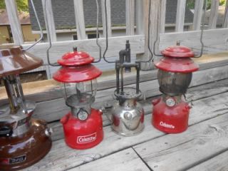 Mixed lot of vintage Coleman lanterns,6 total,great for parts or