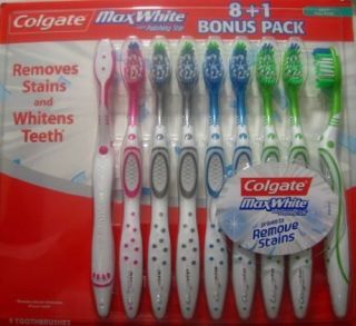 Colgate Maxwhite Soft Full Head Toothbrush Pack of 9