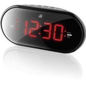 GPX Am FM Clock Radio Dual Alarms Large Display Night Stand Essential