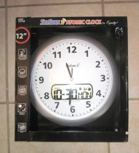 Equity 27010 Skyscan Atomic Wall Clock New