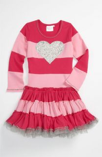 Ooh La, La Couture Heart & Stripes Dress (Little Girls)