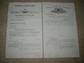 Old 1880s Eureka Co Nevada Citizenship Documents