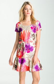 kate spade new york elliana ruffle hem floral silk dress