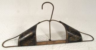 Fun Antique Wide Form Tin Clothier Tailors Hanger Dated 1923 The Wing