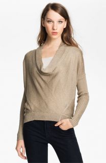 Vince Camuto High Low Metallic Sweater