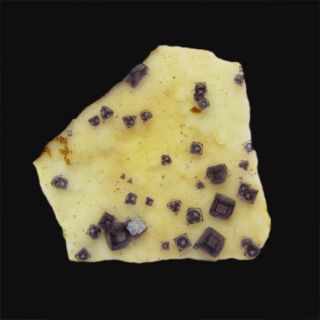 Purple Fluorite on quartz mineral specimen from Namaqualand