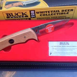 Buck Knife 728T Whitetail Deer Collectible Knives 2004 New In Box