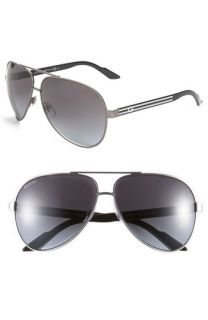 Gucci Metal 63mm Aviator Sunglasses
