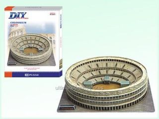 3D Puzzle 3 D Jigsaw Puzzles Colosseum Italy Building 84 Pieces SHIP