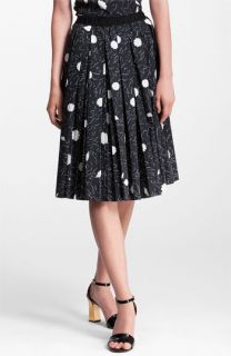 Marni Abstract Print Pleated Skirt