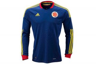 NEW COLOMBIA Soccer AWAY Long Sleeve Jersey Shirt 2011 2012 Sz S M L