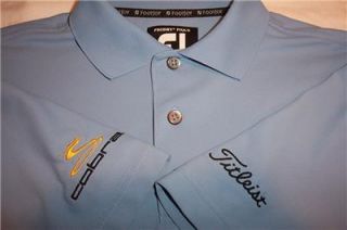 Titleist Cobra FootJoy ProDry Golf Shirt Mens Small Blue