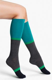 Hue Colorblock Knee Socks