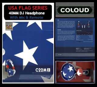 Coloud USA Flag Series Over Ear DJ Headphones