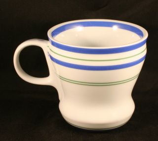 starbucks bistro cobalt blue stripe 2007 coffee mug
