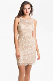 Sue Wong Open Back Embroidered Lace Dress