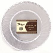10 1 4 Poise Clear Scalloped Plastic Banquet Plate 18ct