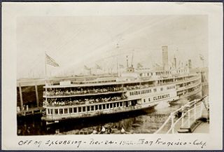 Rare photograph STEAMSHIP CLERMONT 1922 passenger ferry San