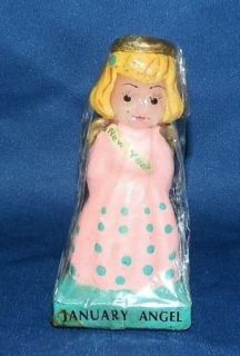 Vintage 1974 Dee Lite Fuls Wax Angel January Candle New Year SEALED