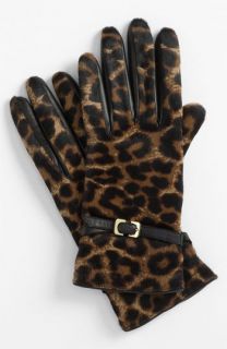 Diane von Furstenberg Buckled Calf Hair Gloves