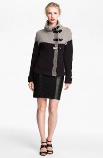 Tracy Reese Colorblock Chunky Knit Jacket