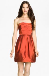 Eliza J Strapless Tulip Skirt Taffeta Dress