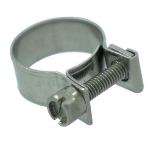 straight lengths mini hose clamps 14 16mm stainless steel x10