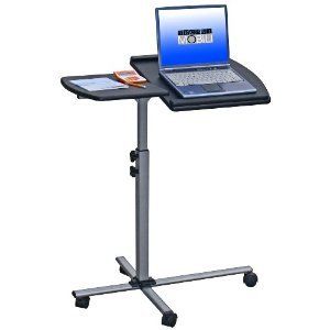 Techni Mobili Mobile Laptop Cart Computer Desk Black