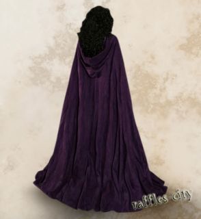 Satin Lined Purple Velvet Renaissance Cloak Gothic Robe