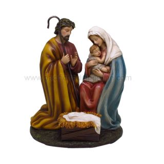 Nativity Statue Mary Joseph and Baby Jesus Manger Religious