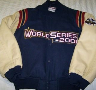 2001 World Series Jacket L Leather Arizona Diamondback New York