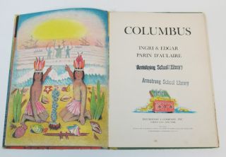 COLUMBUS Ingri & Edgar Parin DAularie First Edition 1955 Hardcover