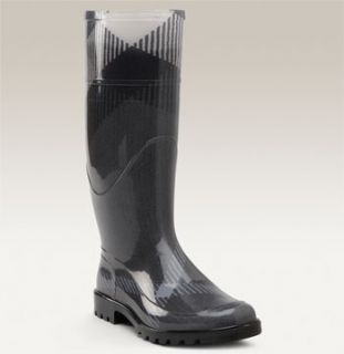 Burberry Check Pattern Rain Boot