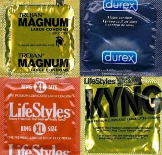 12 Large Condom XL Kyng Magnum Sampler Pack 4 Styles