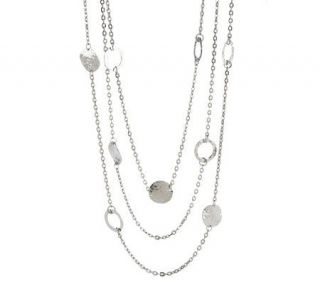 Simona Collini Steel 40 Nested Circle Chain Necklace —