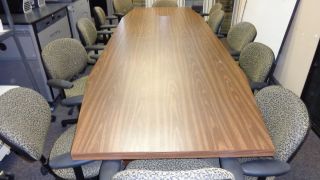 Conference Room Table and 12 Chairs Set Meeting Contemporary Office