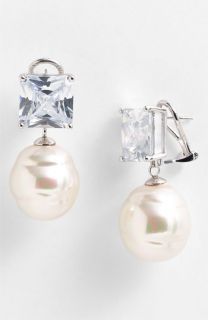 Majorica Baroque Pearl & Crystal Earrings