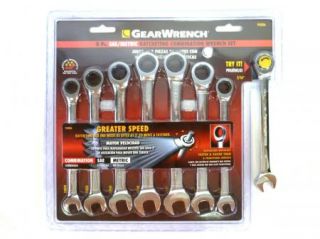  Piece SAE / Metric Ratcheting Combination Wrench Set, # 93006