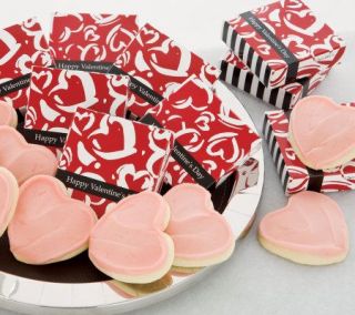 Cheryls Valentines single cookie gift boxes  set of 10 —