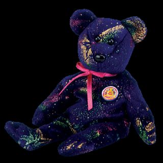 Vintage Ty Beanie Baby of The Month Comet Bom Teddy Bear Galaxy Mint w