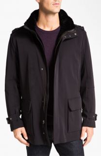 Cole Haan Water Resistant Jacket With Genuine Shearling Lining