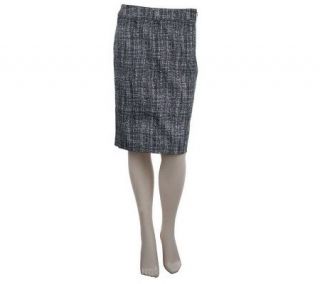 Kelly by Clinton Kelly Printed Pencil Skirt w/Side Zip   A222718