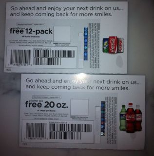FREE COCA COLA/COKE PRODUCT 12 PACK and 20 oz COUPONS/ COKE REWARDS
