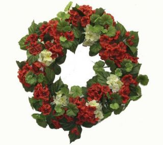 20 Red Geranium Wreath by Valerie —