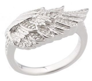 AffinityDiamond 1/10 ct tw Sterling Angel Wing Ring —