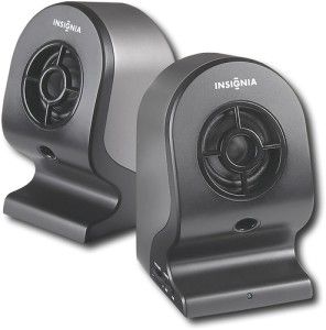 Insignia 4W Portable Speakers Pair NS PS1111 MP3 Player CD Computers
