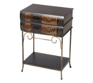 Bombay 23 inch Petite Library Side Table with Cabinet —