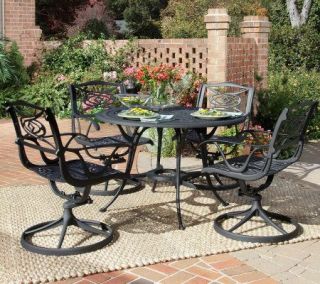 Home Styles Malibu Dining Set with 4 Swivel Chairs —