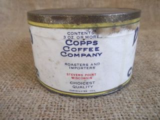 Antique Vintage Advertising Coffee Tin Deerwood RARE Sample Size 1922