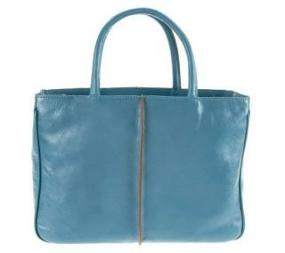 Hobo Leather Mariella Satchel with Front Seam & Inside Organize